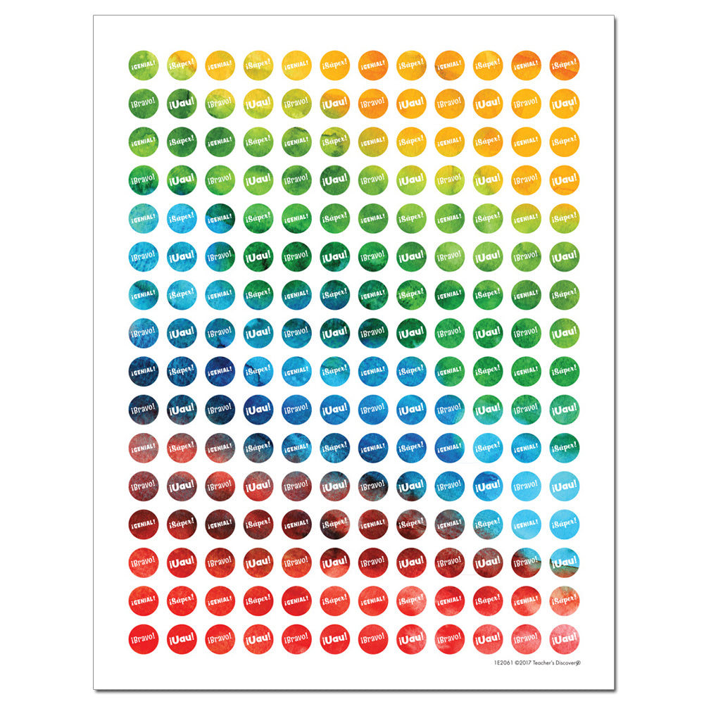 Ombre Dot Spanish Stickers