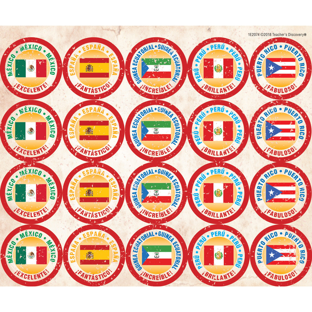 Passport Stamp Spanish Stickers