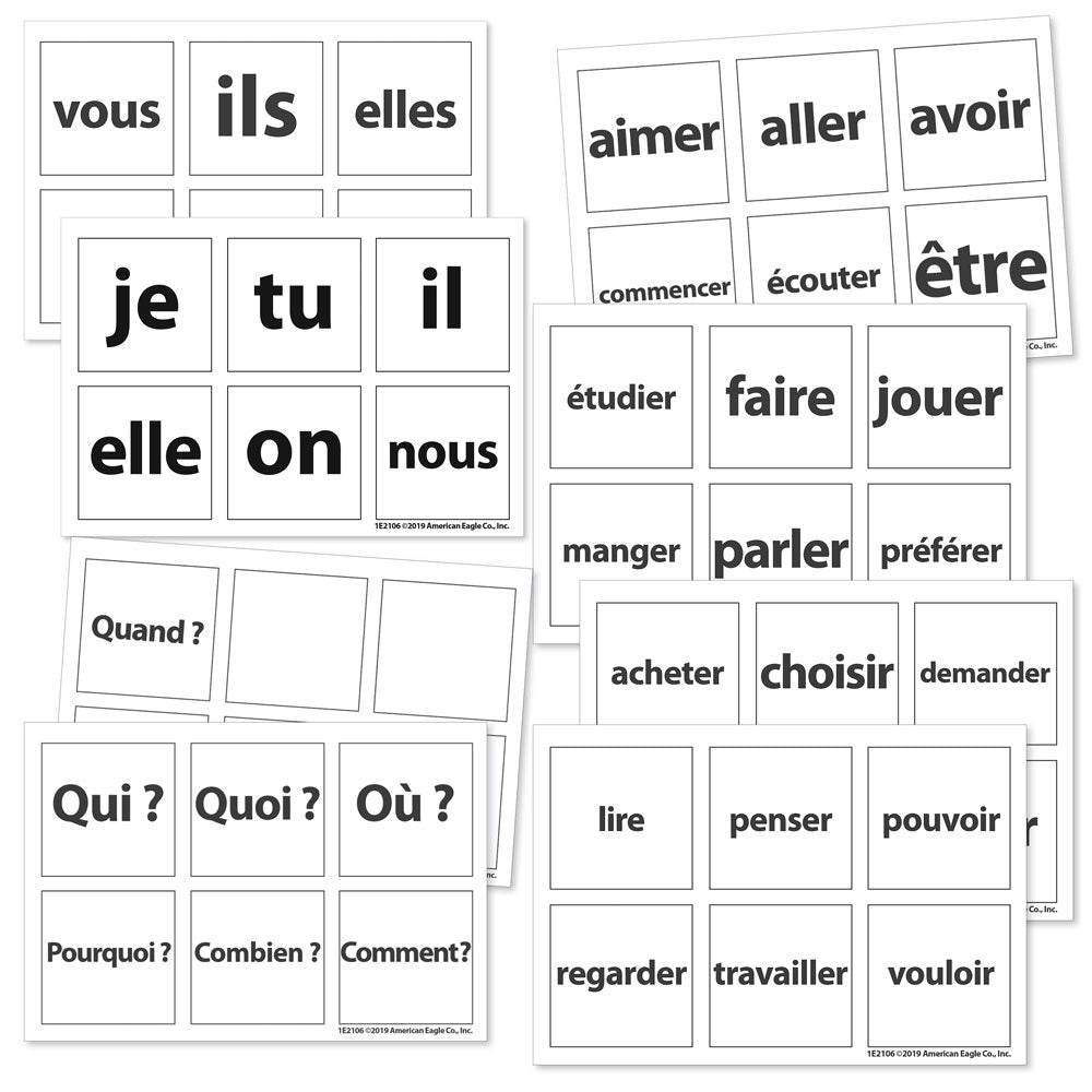 Cool Cubes­™ Sentence Starter French Clings