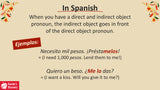 Quick Spanish Grammar Presentation – Double Object Pronouns