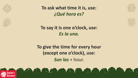 Quick Spanish Grammar Presentation – Telling Time