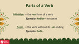 Quick Spanish Grammar Presentation – -AR Verbs