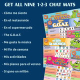 1-2-3 Chat With Me - Set of 9 Spanish Chat Mats