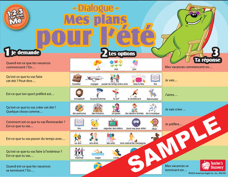 1-2-3 Chat With Me - Set of 9 French Chat Mats - Digital Download