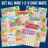 1-2-3 Chat With Me - Set of 9 French Chat Mats - Digital Download