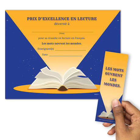 French Reading Certificates and Bookmarks Set of 15
