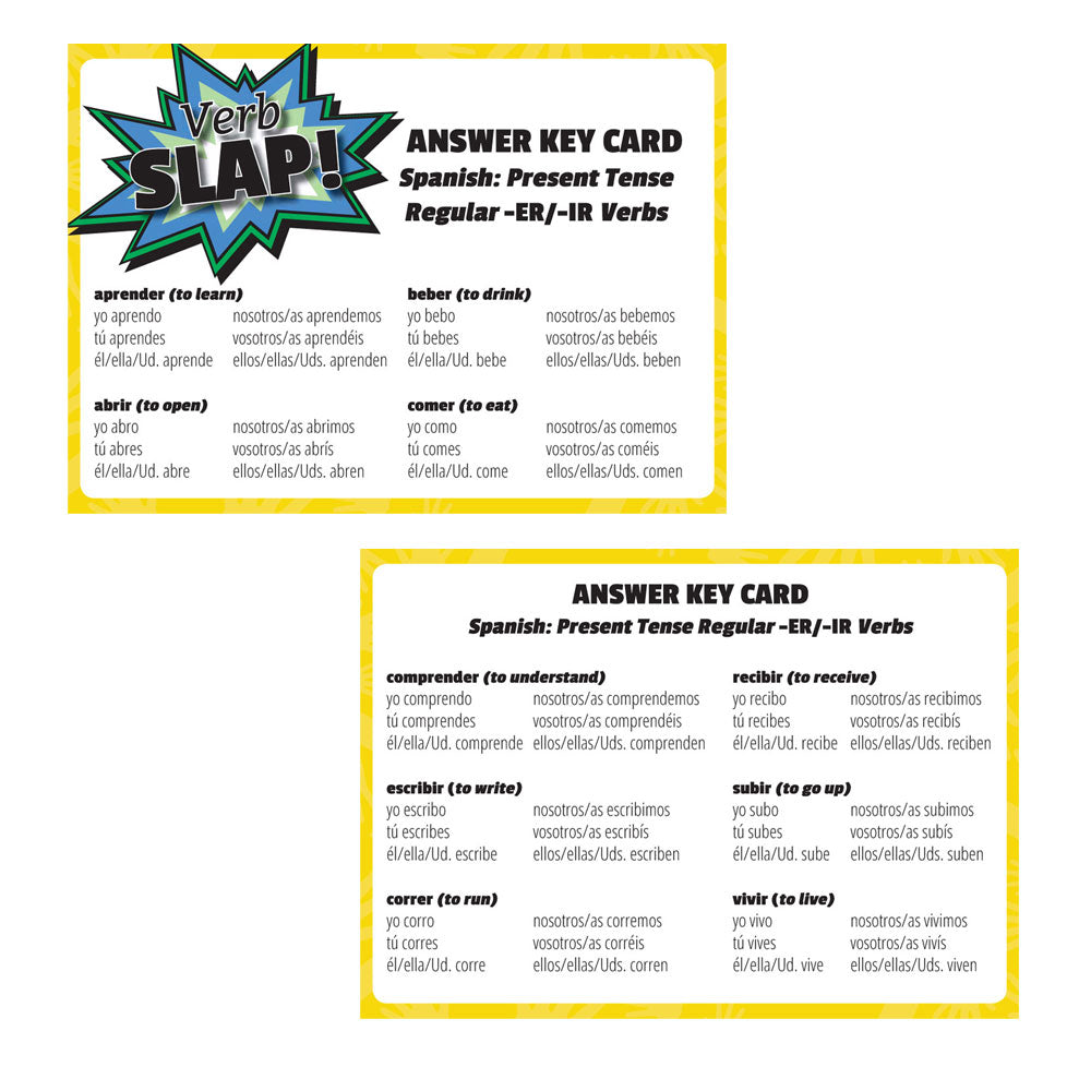 Verb Slap! Spanish Games