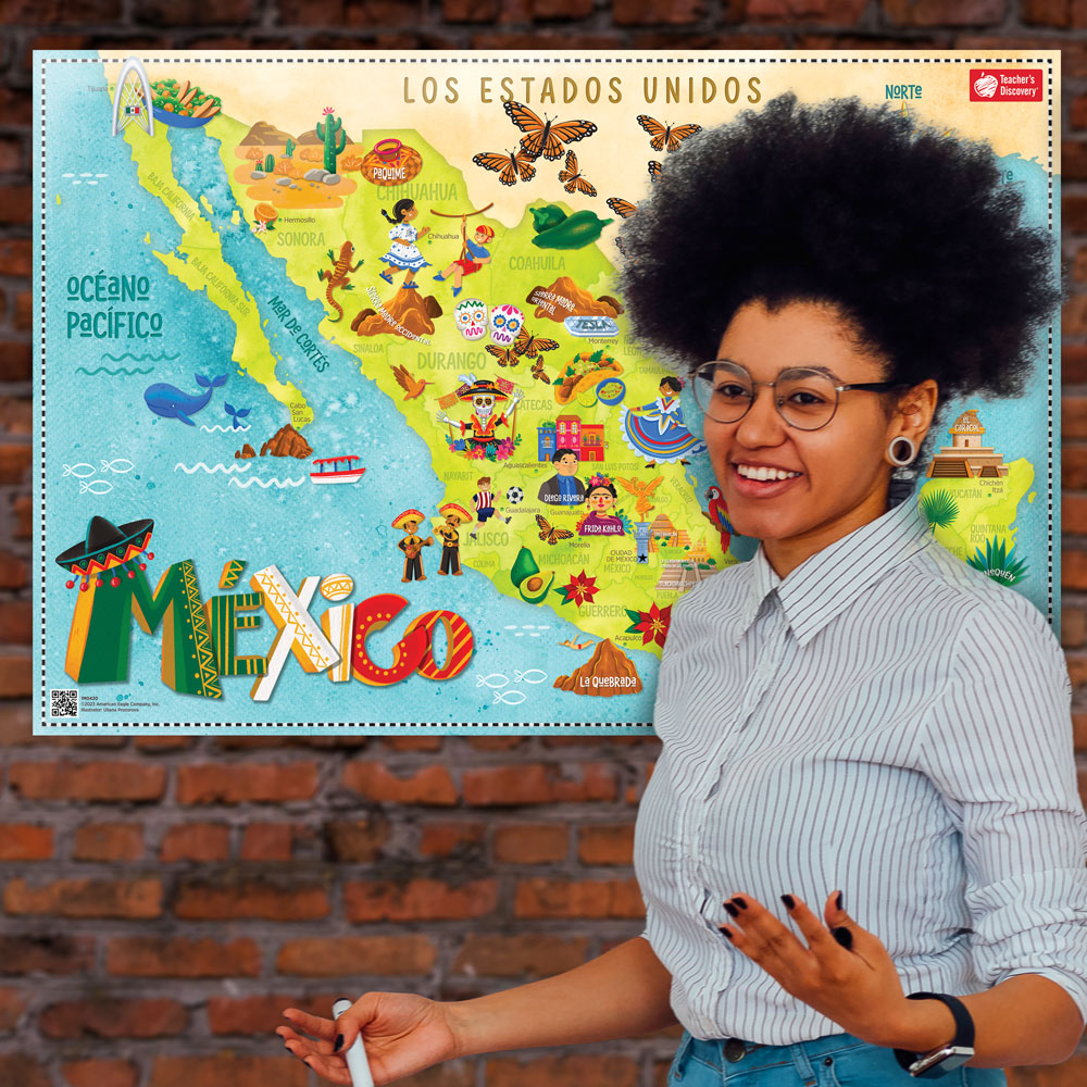 Illustrated Map of Mexico