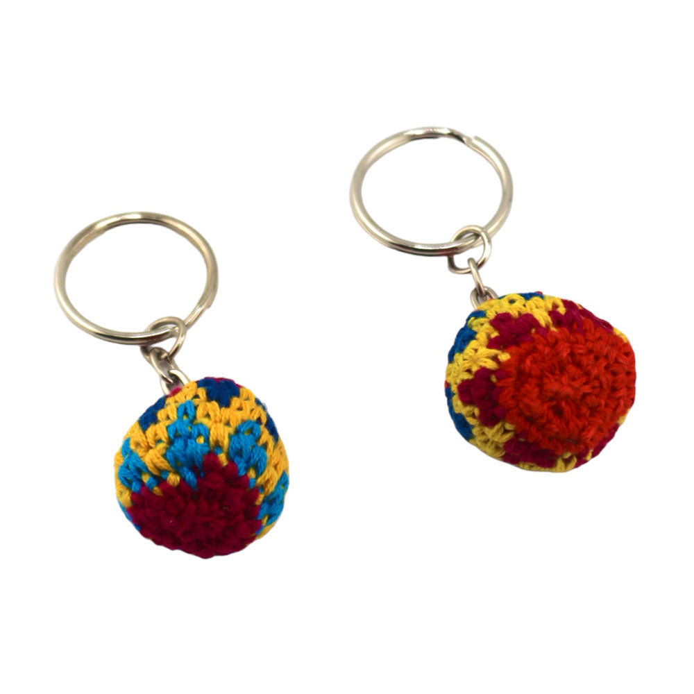 Guatemalan Woven Kickball Keychain