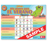 1-2-3 Chat With Me: Mis planes para el verano Spanish Chat Mat Tear-Off Pad of 100