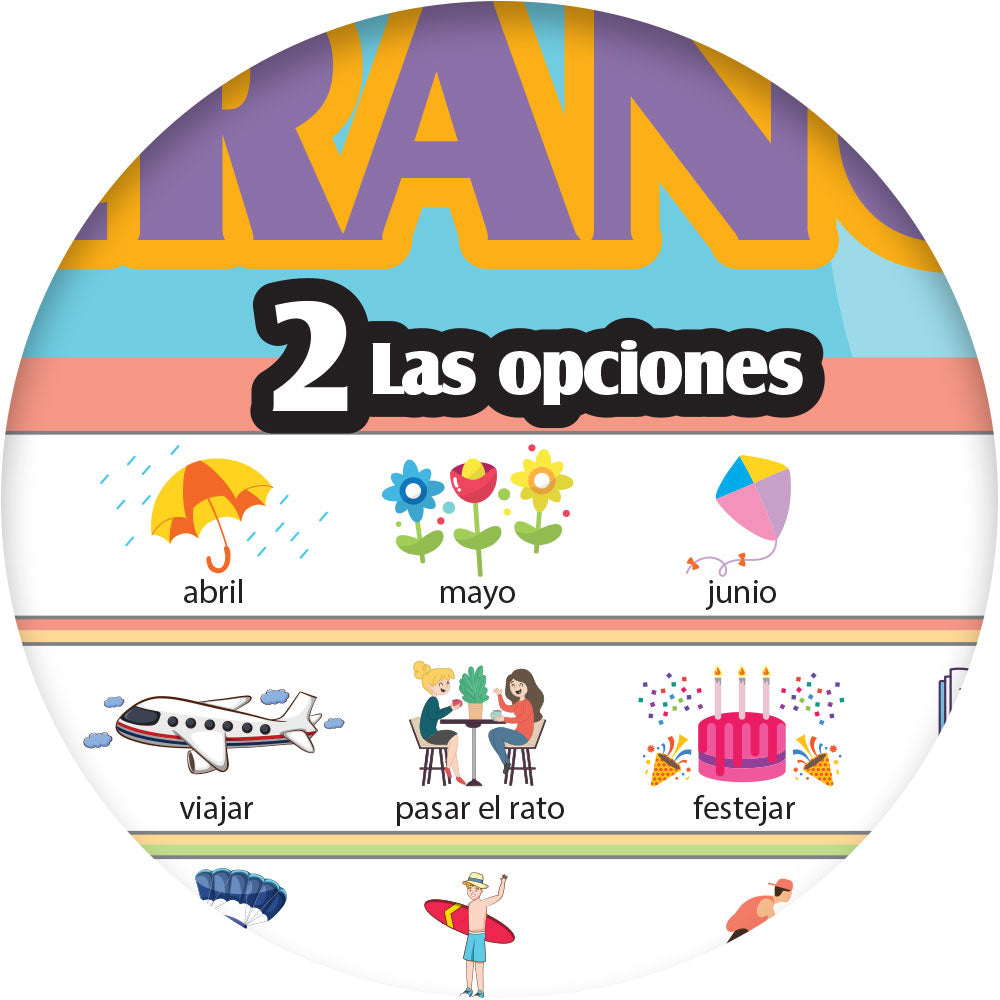 1-2-3 Chat With Me: Mis planes para el verano Spanish Chat Mat Tear-Off Pad of 100