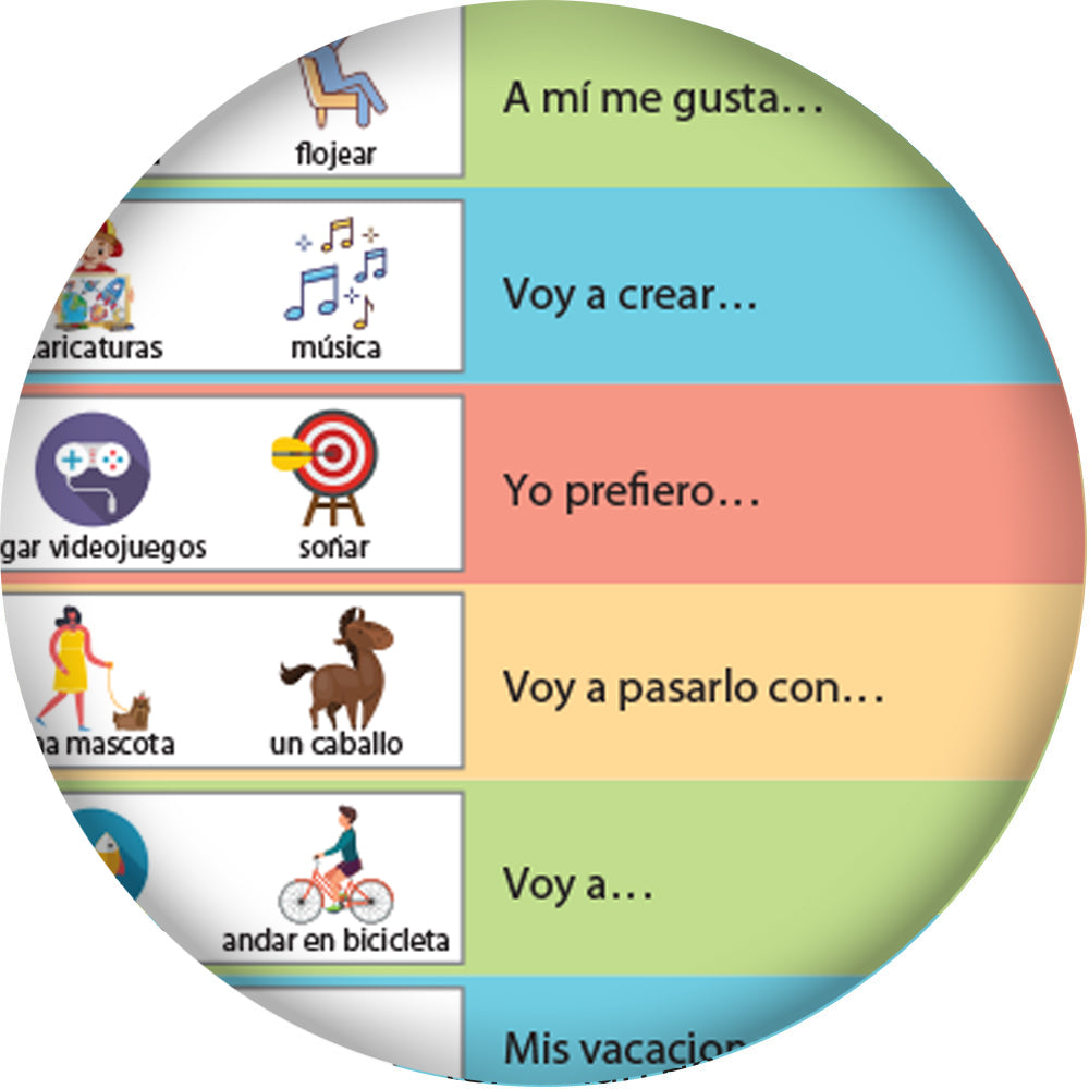 1-2-3 Chat With Me: Mis planes para el verano Spanish Chat Mat Tear-Off Pad of 100