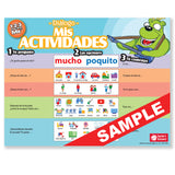 1-2-3 Chat With Me: Mis actividades Spanish Chat Mats