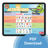 1-2-3 Chat With Me: Mis actividades Spanish Chat Mat PDF Download