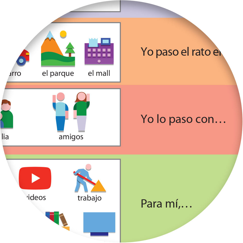 1-2-3 Chat With Me: Mis actividades Spanish Chat Mats