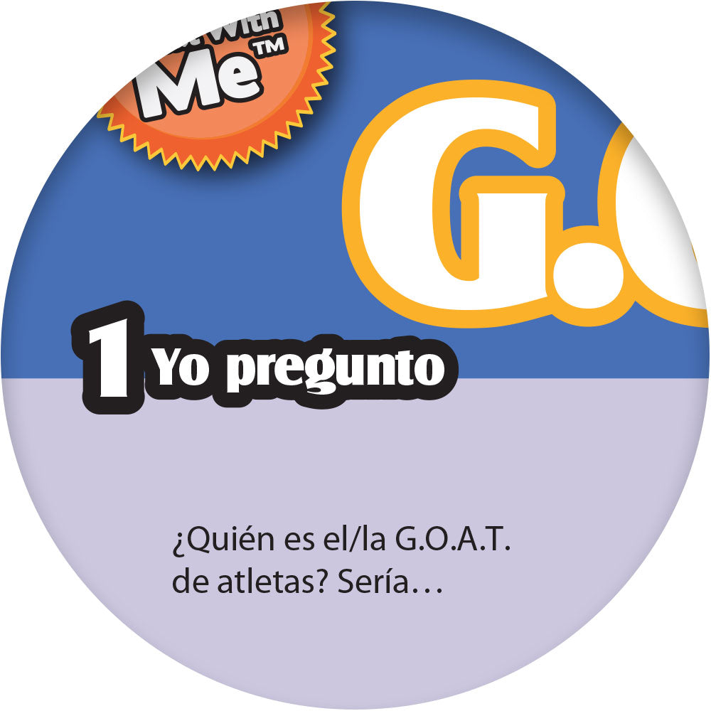 1-2-3 Chat With Me: Los G.O.A.T (Greatest of All Time) Spanish Chat Mat Laminated Set of 33