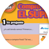 1-2-3 Chat With Me: En el supermercado Spanish Chat Mat Tear-Off Pad of 100