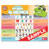 1-2-3 Chat With Me: Me gusta la música Spanish Chat Mat PDF Download