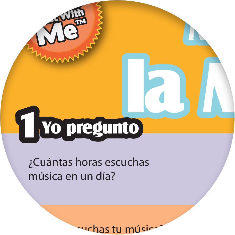 1-2-3 Chat With Me: Me gusta la música Spanish Chat Mat PDF Download