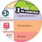 1-2-3 Chat With Me: Me gusta la música Spanish Chat Mats