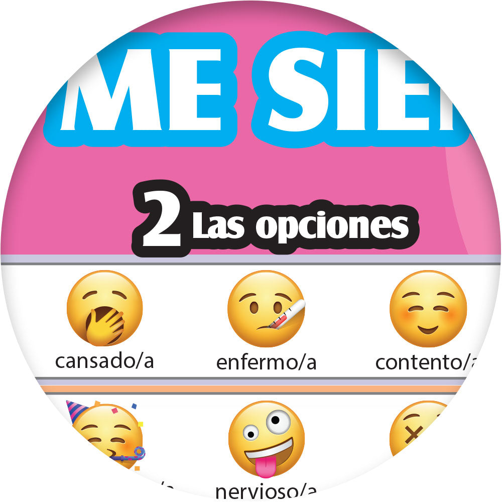 1-2-3 Chat With Me: Cómo me siento Spanish Chat Mat Tear-Off Pad of 100