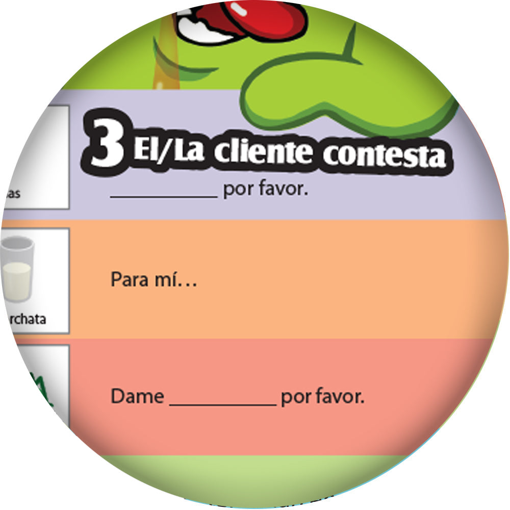 1-2-3 Chat With Me: En el restaurante Spanish Chat Mat PDF Download