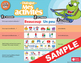 1-2-3 Chat With Me: Mes activités French Chat Mats