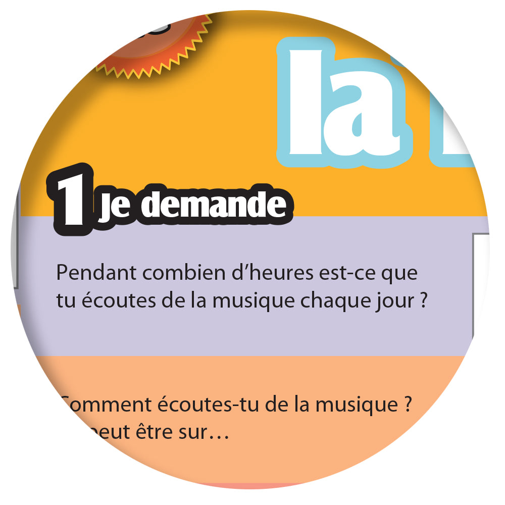 1-2-3 Chat With Me: J’aime la musique French Chat Mats - Download