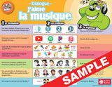 1-2-3 Chat With Me: J’aime la musique French Chat Mats