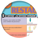 1-2-3 Chat With Me: Au restaurant French Chat Mats