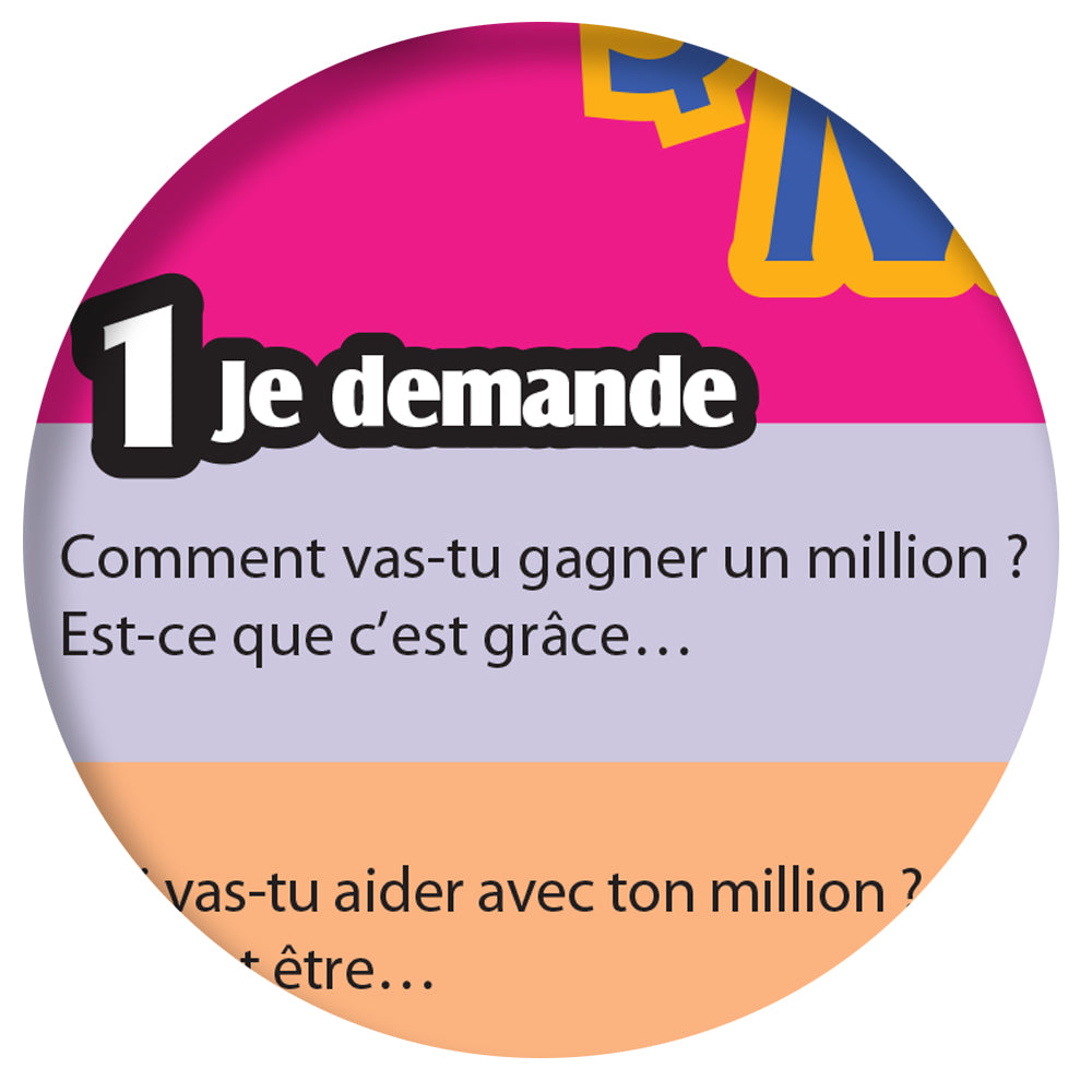 1-2-3 Chat With Me: Si je gagnais un million French Chat Mats