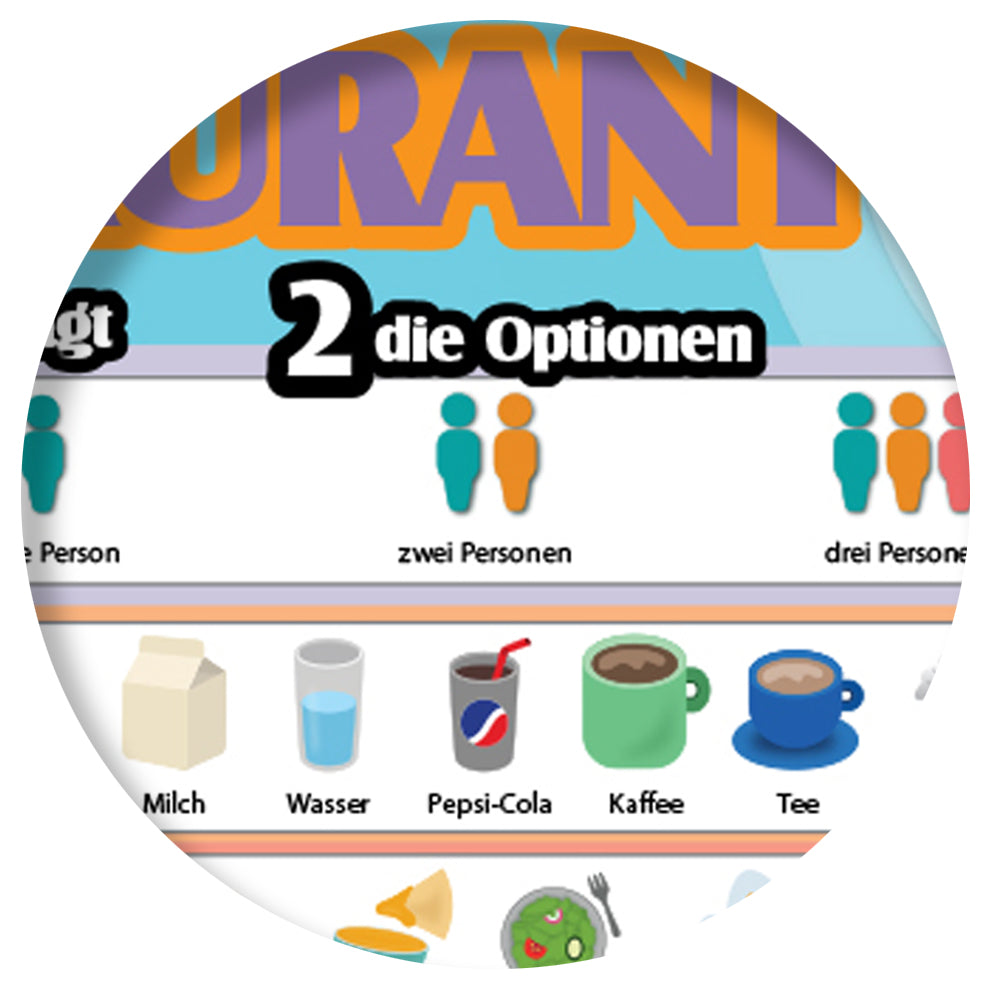 1-2-3 Chat With Me: Im Restaurant German Chat Mats - Download