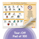 Dynamic Language Chat Mat Daily Routine Tear-Off Pad of 100