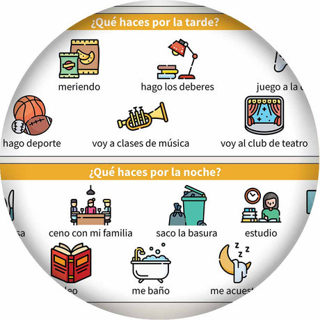 Dynamic Language Chat Mat Daily Routine Tear-Off Pad of 100