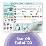 Dynamic Language Chat Mats Set of All 6 Tear-Off Pads of 100
