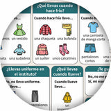 Dynamic Language Chat Mat Clothes & Weather Tear-Off Pad of 100
