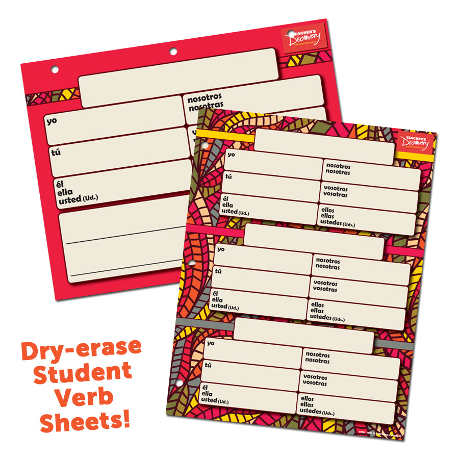 Dry-Erase Spanish Verb Sheets