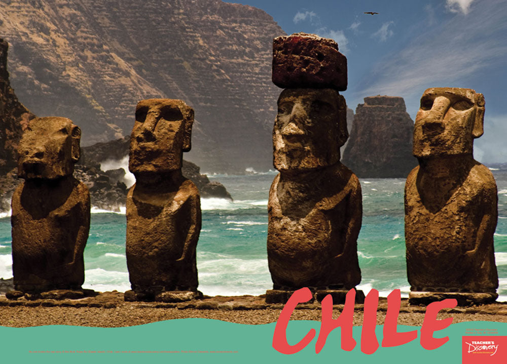 Easter Island Chile Travel Poster