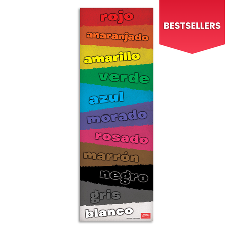 Colors Skinny Poster for Spanish Classrooms