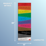 Colors Skinny Poster for Spanish Classrooms