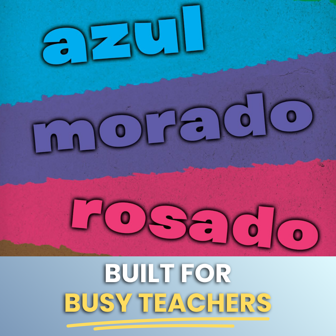 Colors Skinny Poster for Spanish Classrooms