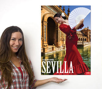 Sevilla, Plaza de España Spanish Travel Poster