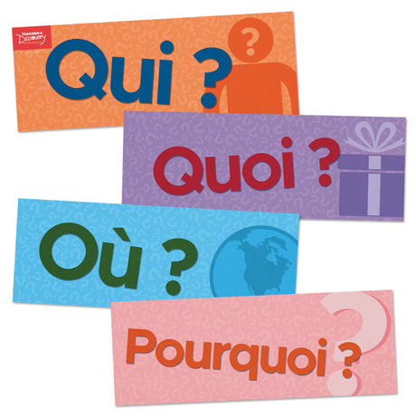 Question Words French Signs (Set of 7)