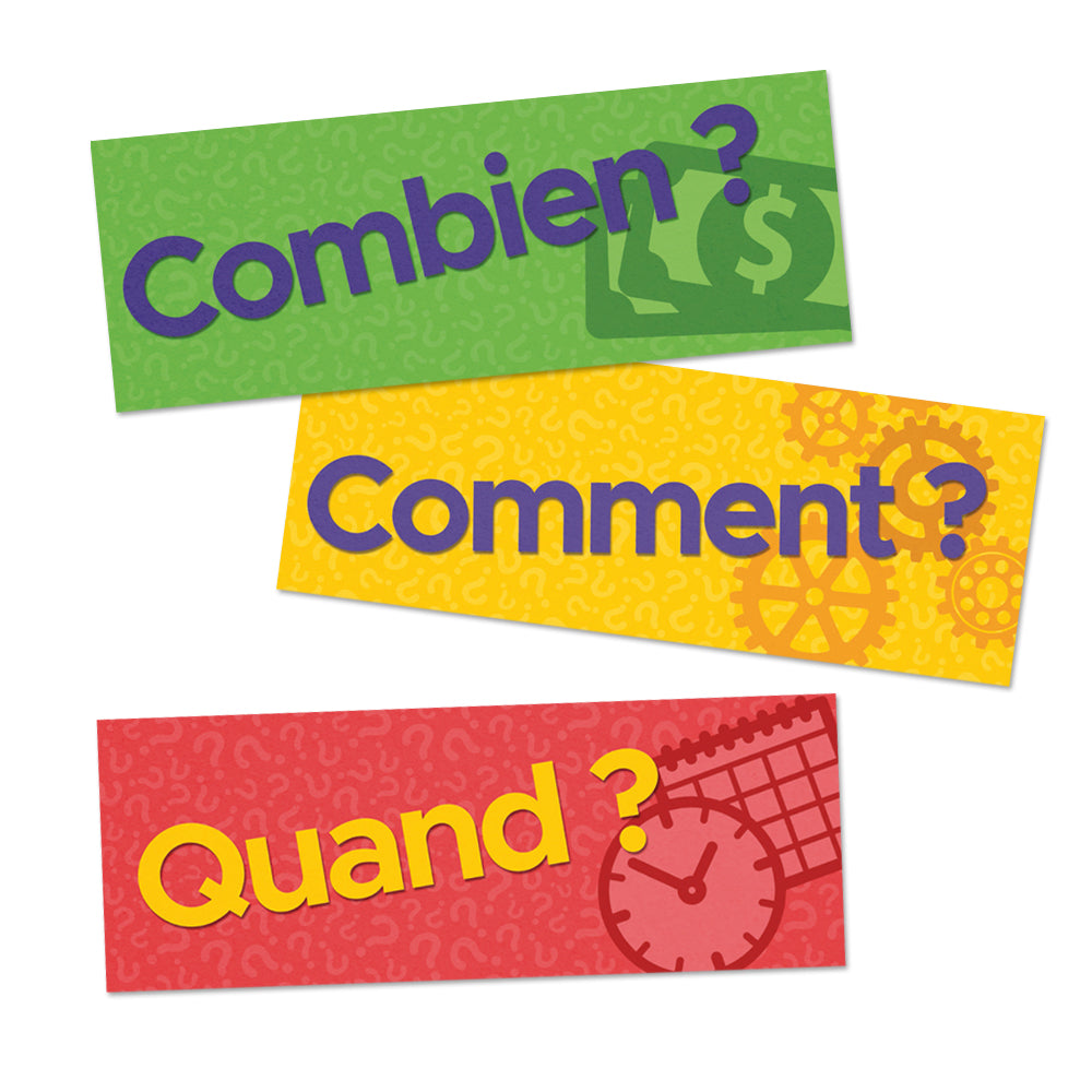 Question Words French Signs (Set of 7)