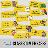 Classroom Phrases French Signs - Set of 12