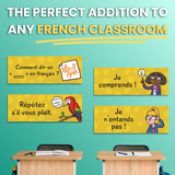Classroom Phrases Signs, Set of 12 for French Classrooms