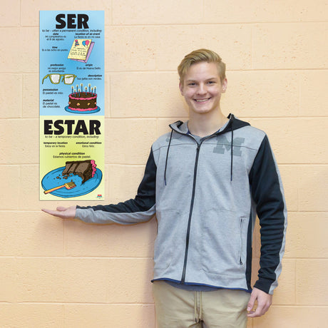 Vexing Verbs Ser and Estar - Spanish - Skinny Poster