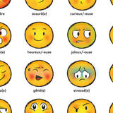 Emoji Emotions French Poster