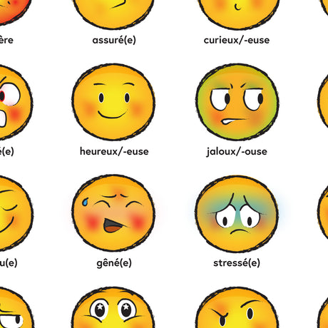 Emoji Emotions French Poster