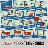 "Where Is the Spider?" Directions - Spanish - Signs - Set of 17